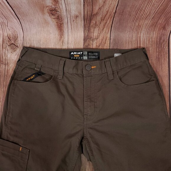 Ariat Mens Size 30X30 Rebar M4 Made Tough Pants  Relaxed Straight Cargo Wren - Picture 5 of 12